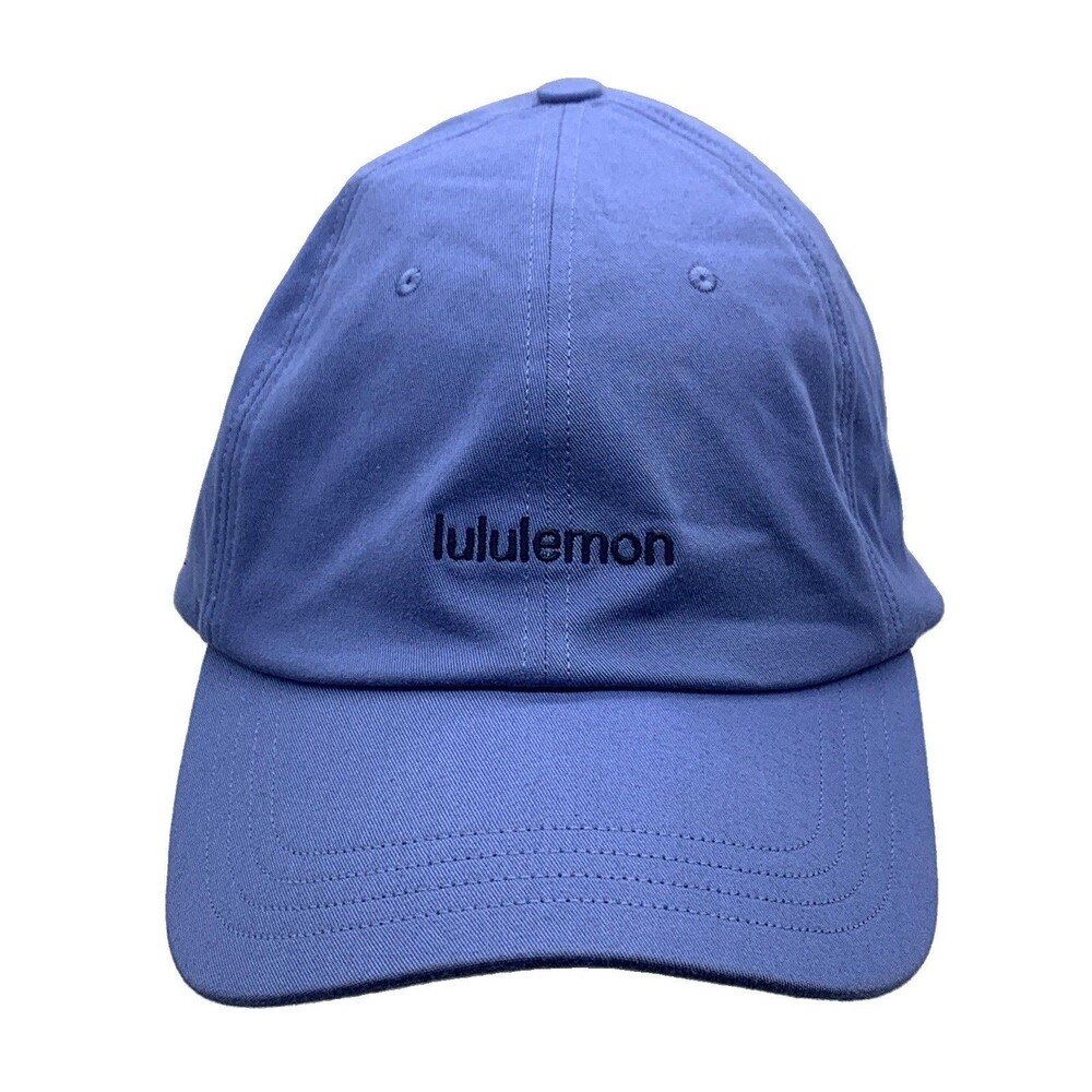 Lululemon Wordmark Ball Cap Hat Size L/XL Blue Adjustable NWOT